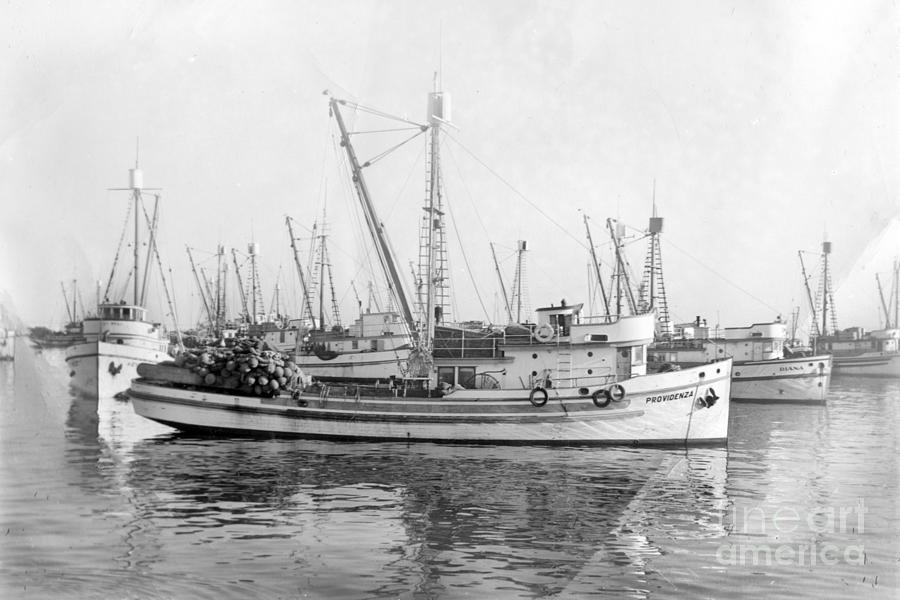 Key West Photograph - Key West, Providenza and the Diana in Monterey Harbor by Monterey County Historical Society