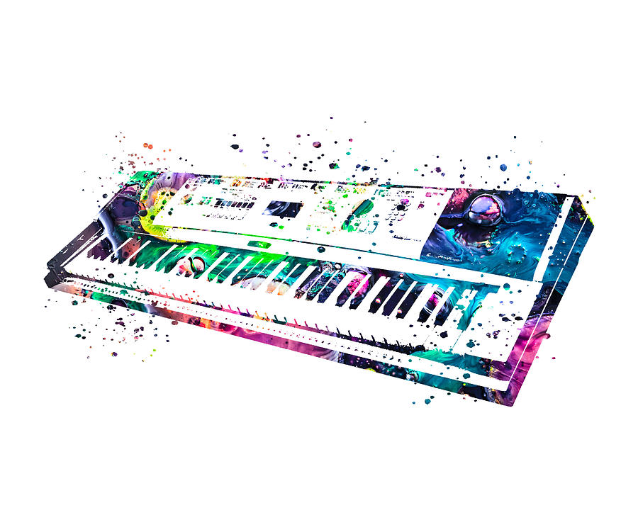Musical Instrument Painting - Keyboard by Zuzi s