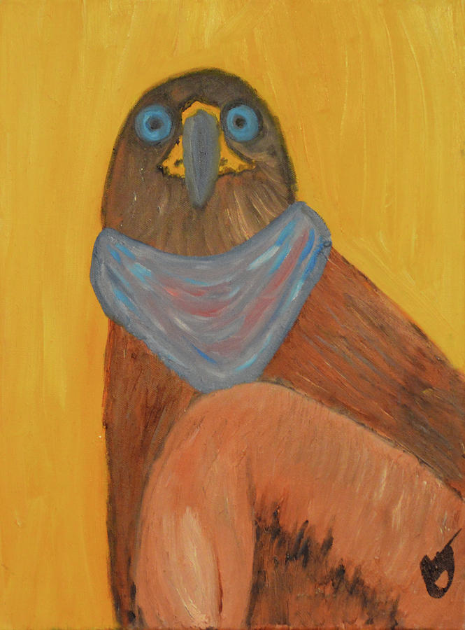 Eagle Painting - Khan the Eagle by Anita Hummel