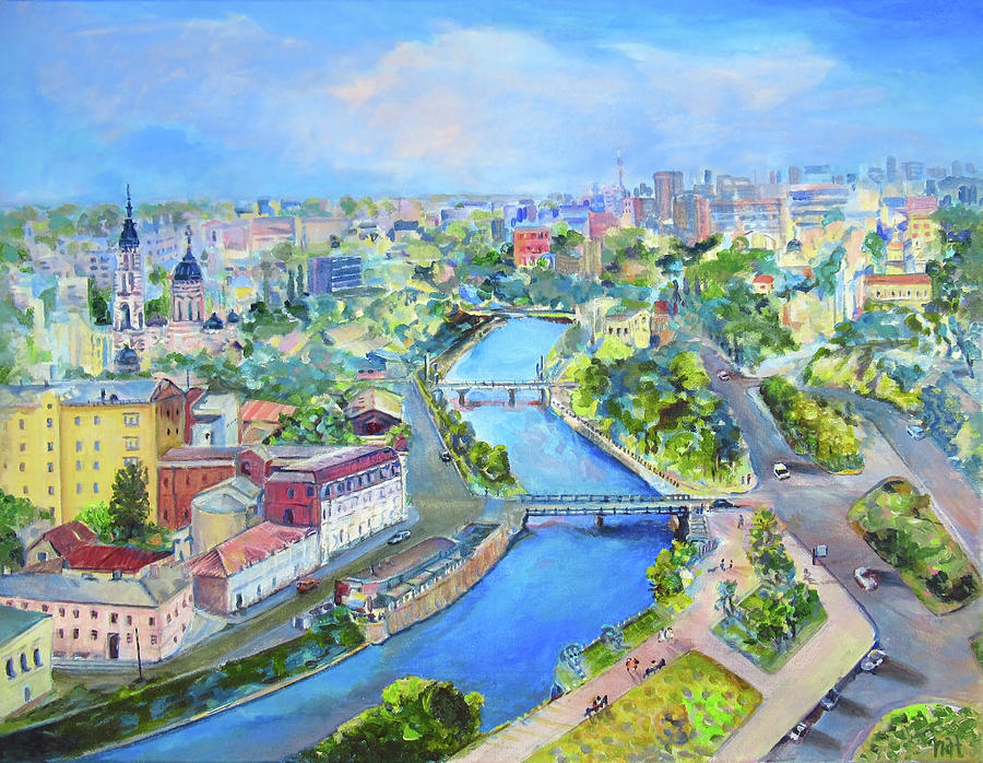 Kharkov In  My Memory Painting by Natalya Shvetsky