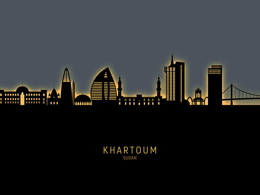 Khartoum Sudan Skyline #11 Digital Art by Michael Tompsett
