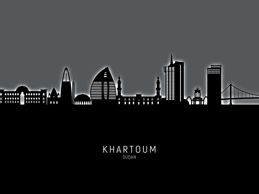 Khartoum Sudan Skyline #12 Digital Art by Michael Tompsett