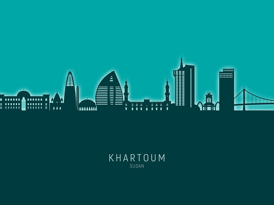 Khartoum Sudan Skyline #13 Digital Art by Michael Tompsett