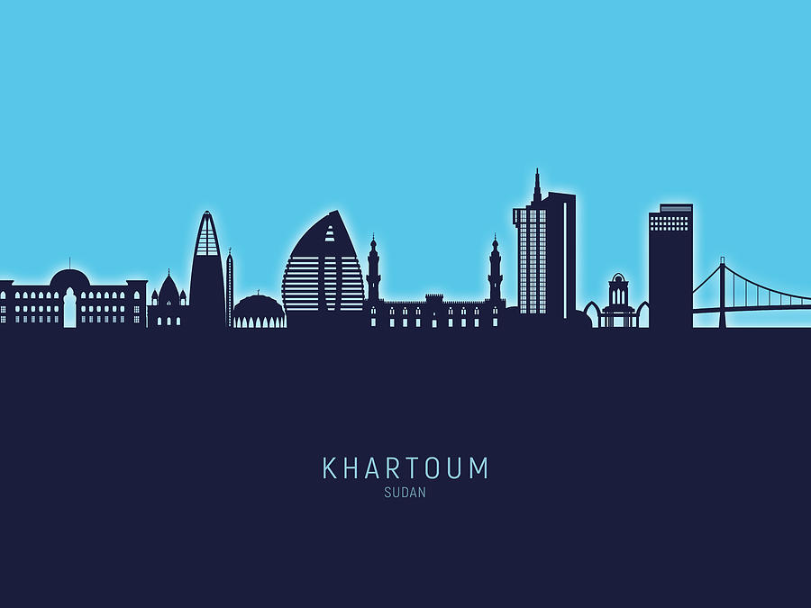 Khartoum Sudan Skyline #14 Digital Art by Michael Tompsett