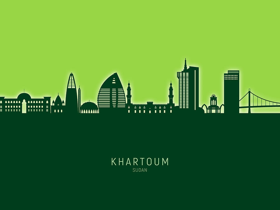 Khartoum Sudan Skyline #15 Digital Art by Michael Tompsett