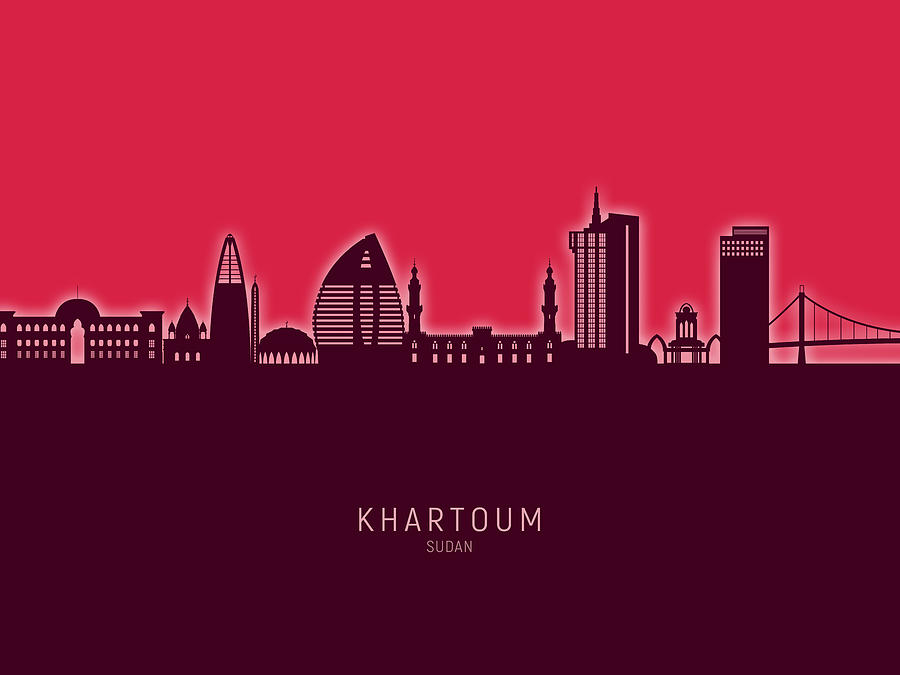 Khartoum Sudan Skyline #17 Digital Art by Michael Tompsett
