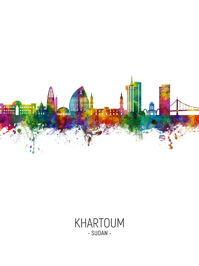 Khartoum Sudan Skyline #20 Digital Art by Michael Tompsett