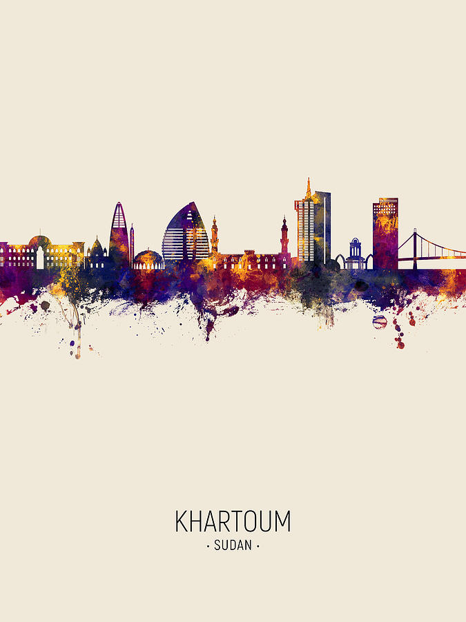 Khartoum Sudan Skyline #21 Digital Art by Michael Tompsett