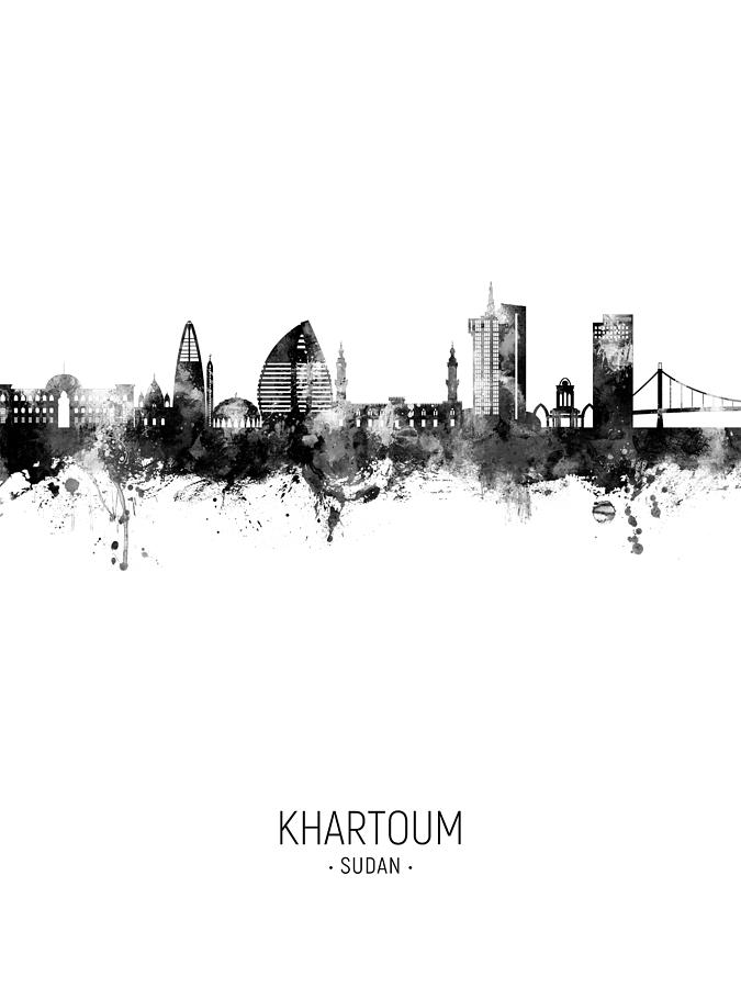 Khartoum Sudan Skyline #24 Digital Art by Michael Tompsett