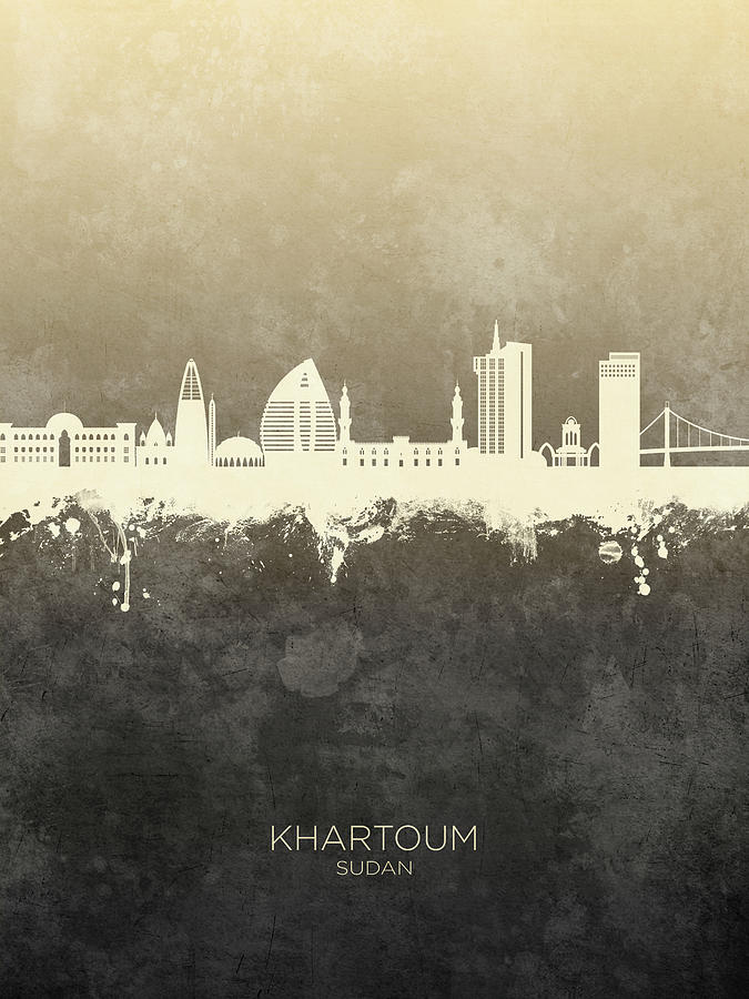 Khartoum Sudan Skyline #34 Digital Art by Michael Tompsett
