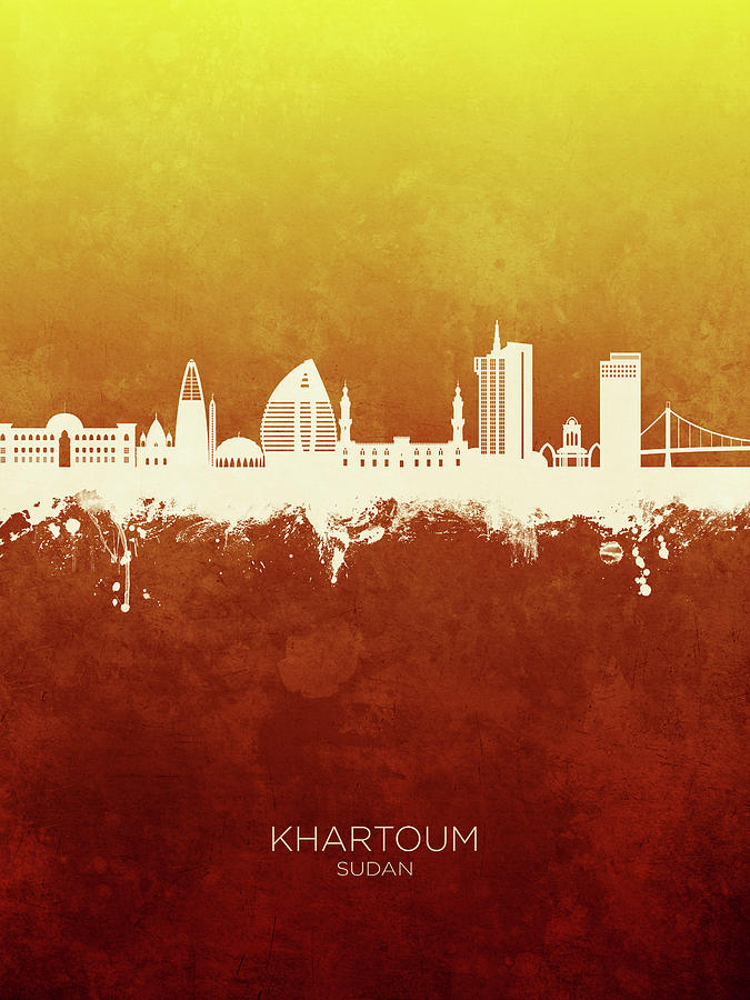 Khartoum Sudan Skyline #35 Digital Art by Michael Tompsett