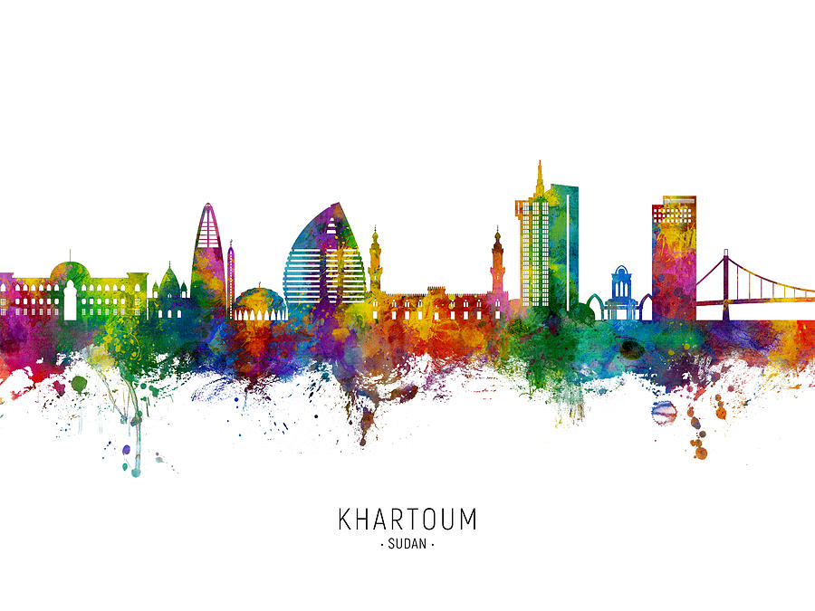 Khartoum Sudan Skyline #98 Digital Art by Michael Tompsett