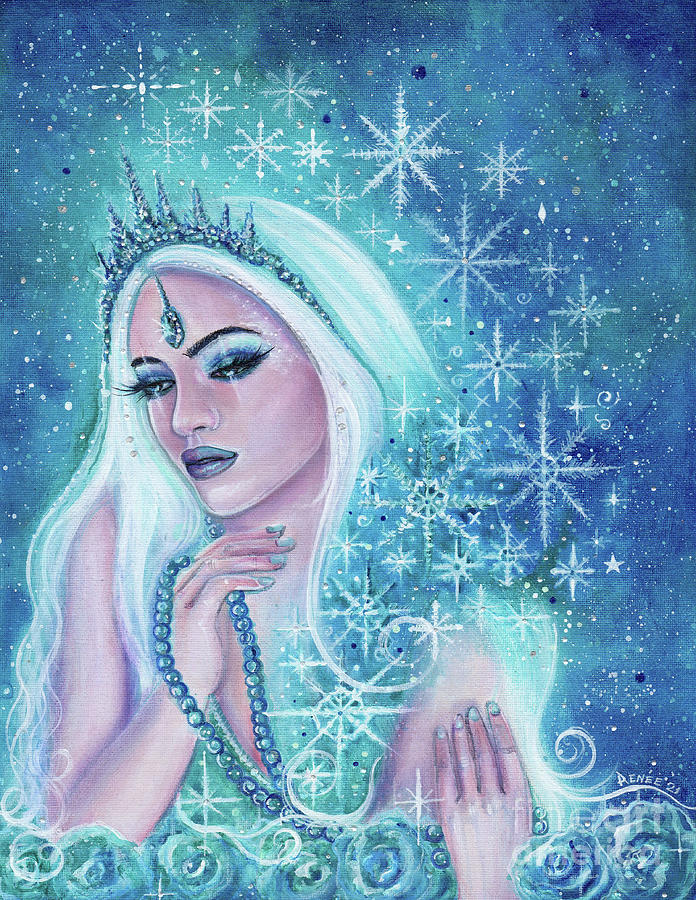 Khione Goddess Of Snow Painting By Renee Lavoie