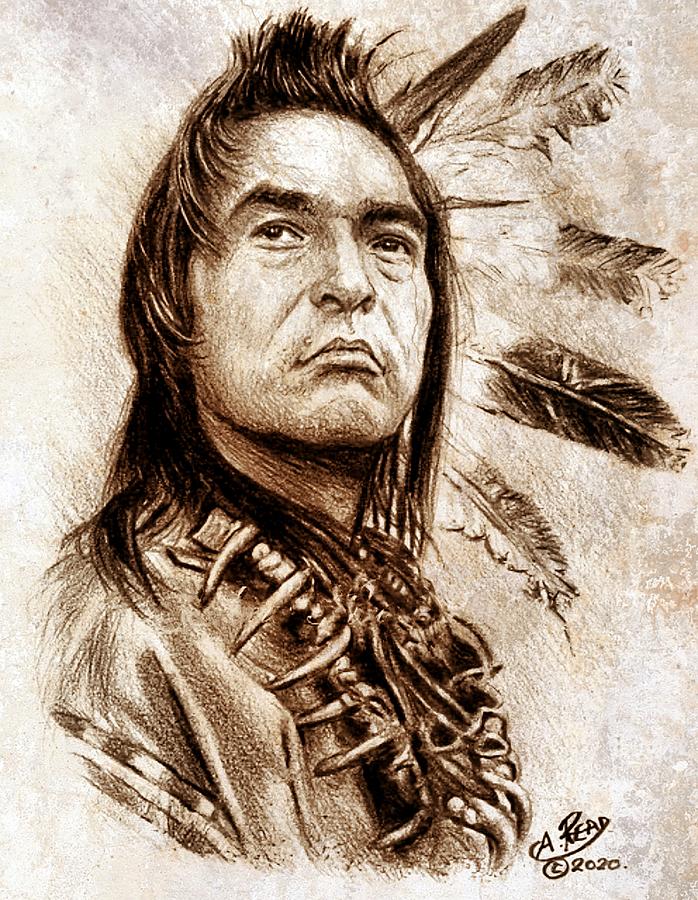 Kicking Bird Drawing by Andrew Read