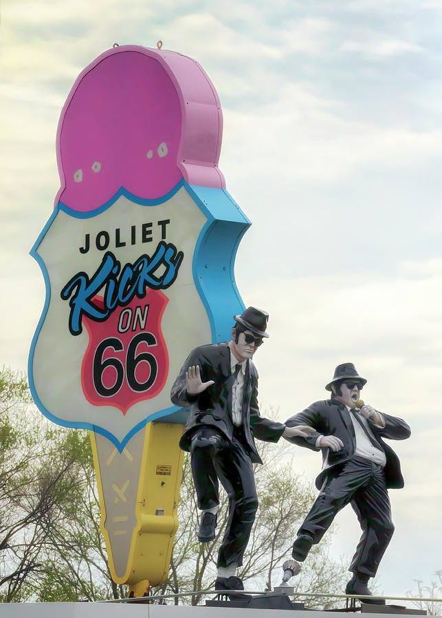 Kicks on 66 - Joliet, IL - Blues Brothers Photograph by Susan Rissi Tregoning
