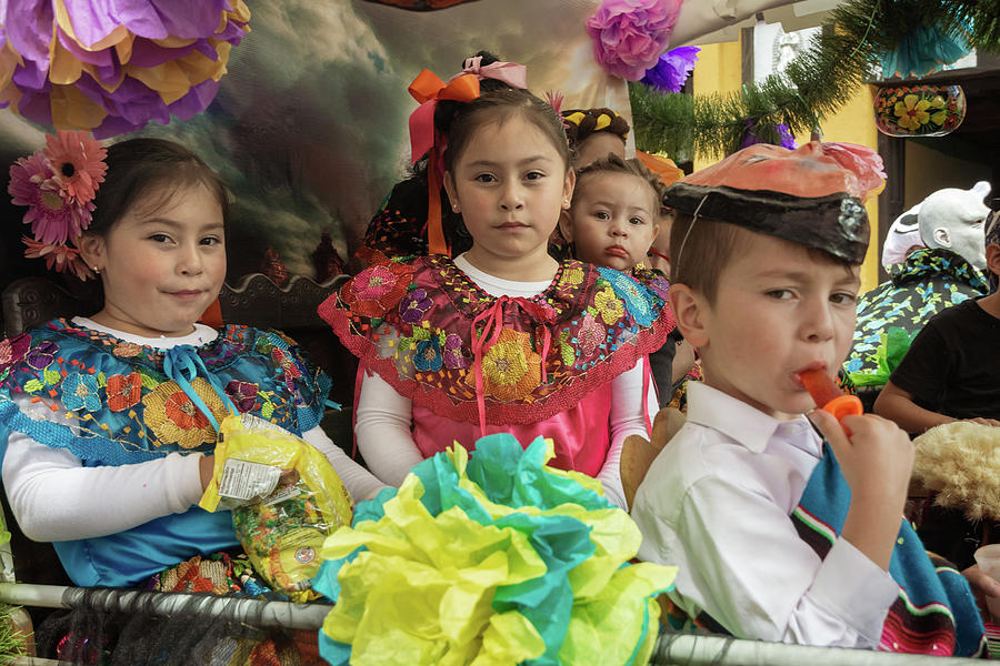 Chiapas Photograph - Kids at the Fiesta de la Merced by Dane Strom Chiapas Photograph - Kids at the Fiesta de la Merced by Dane Strom