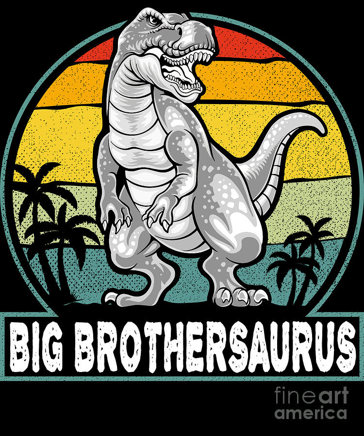 Kids Big Brothersaurus Vintage T Rex Dinosaur Big Brother Saurus ...