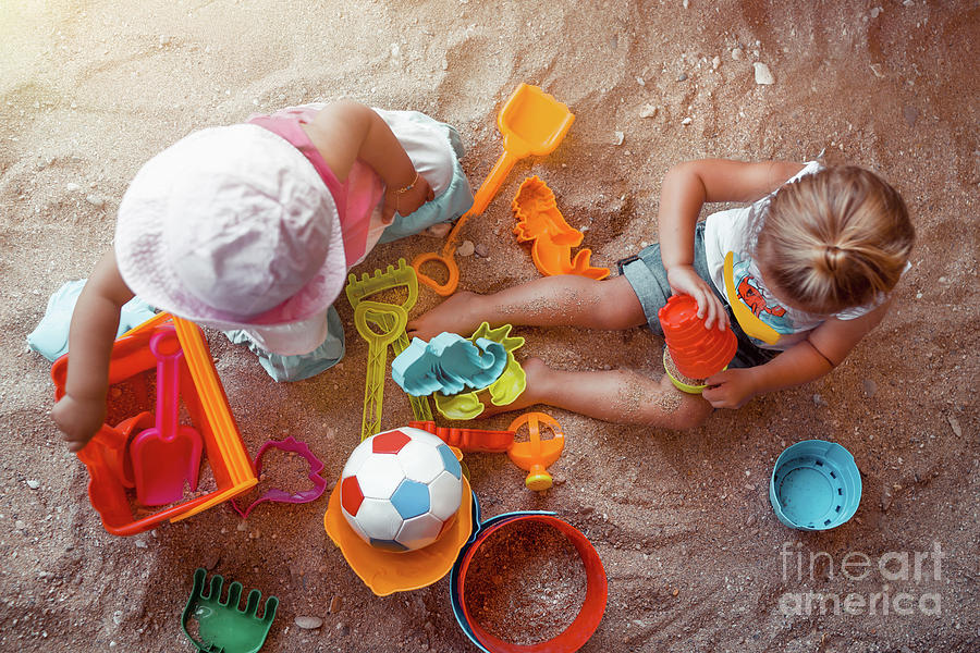 Kids Games in Sandbox Photograph by Anna Om