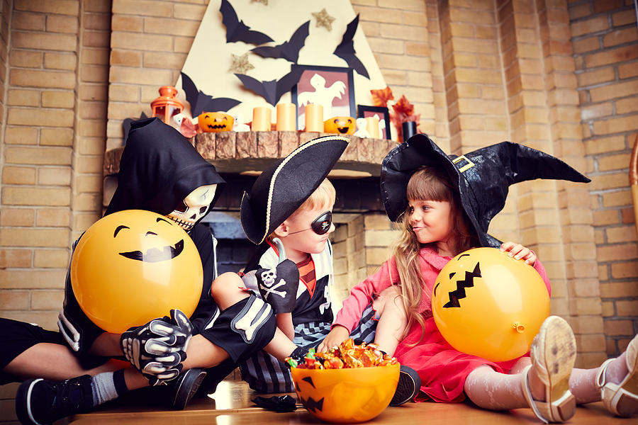 Kids Halloween party Photograph by Mediaphotos