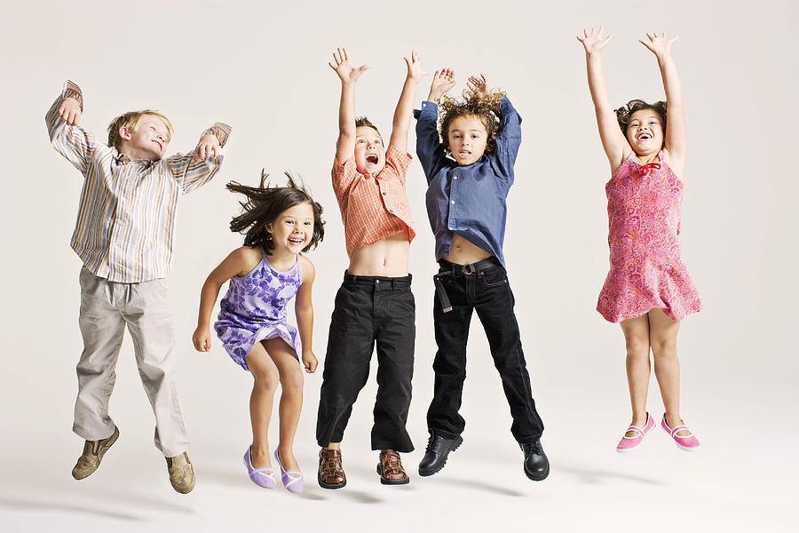Kids Jumping Photograph by Symphonie Ltd