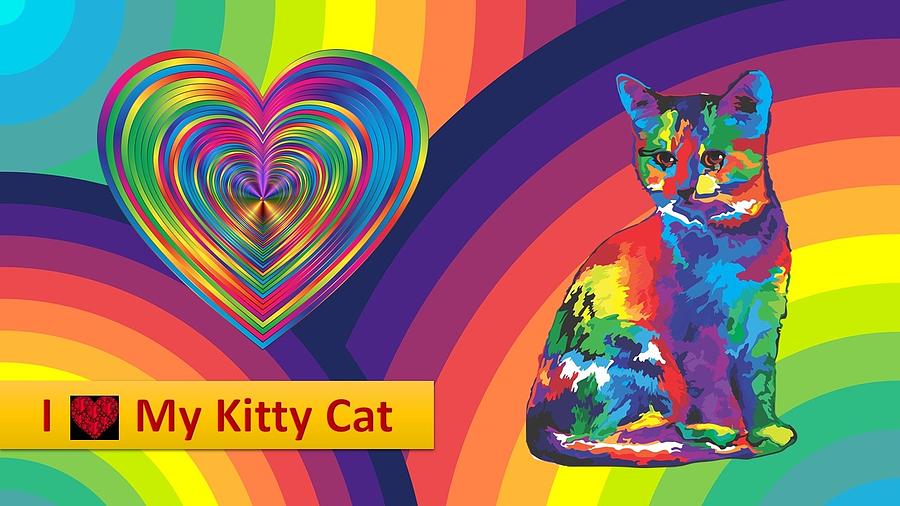 Kids Love Kitties Mixed Media by Nancy Ayanna Wyatt