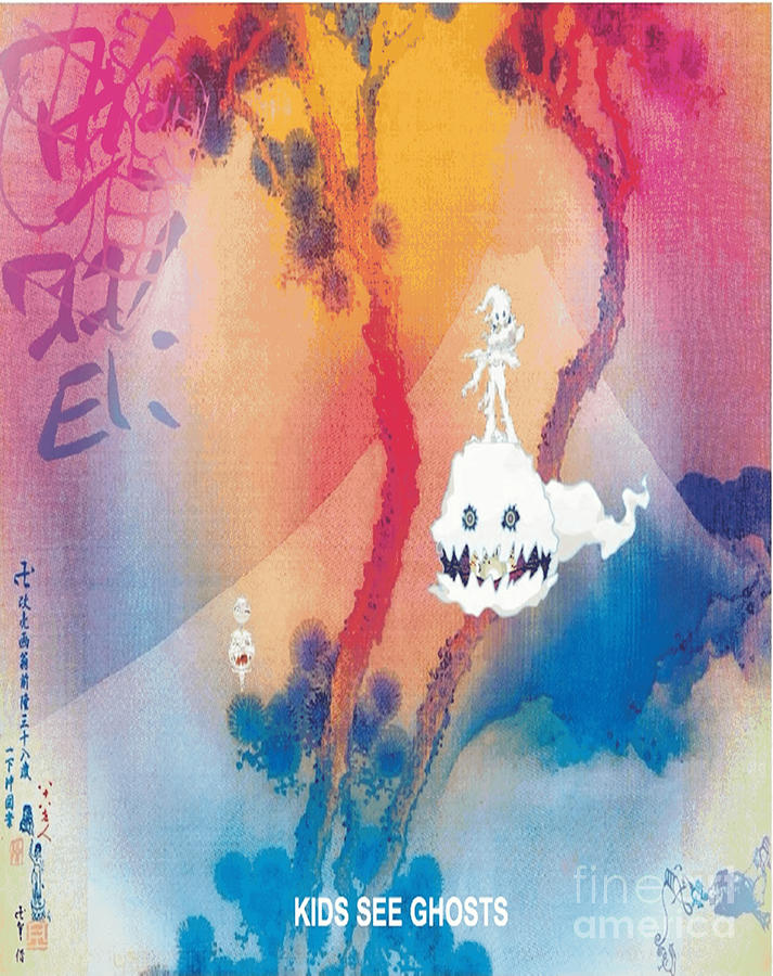 KIDS SEE GHOSTS MERCH Poster Digital Art by Bui Thai