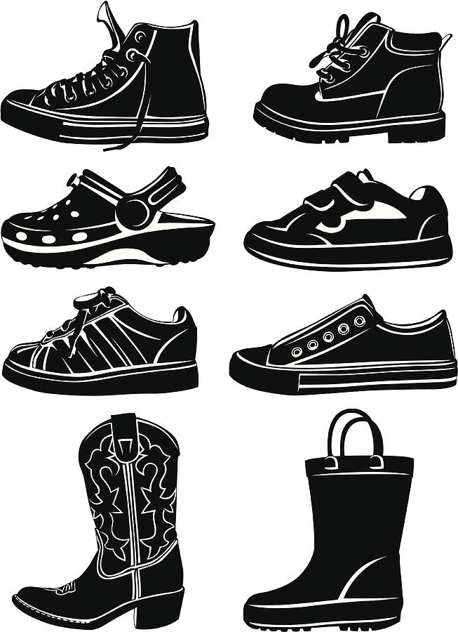 Kids Shoes Drawing by Rangepuppies