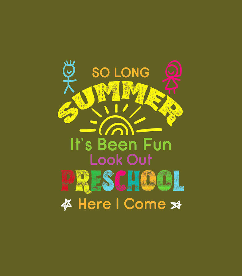Kids So Long Summer First Day Back to School PRESCHOOL PREK Premium 1st