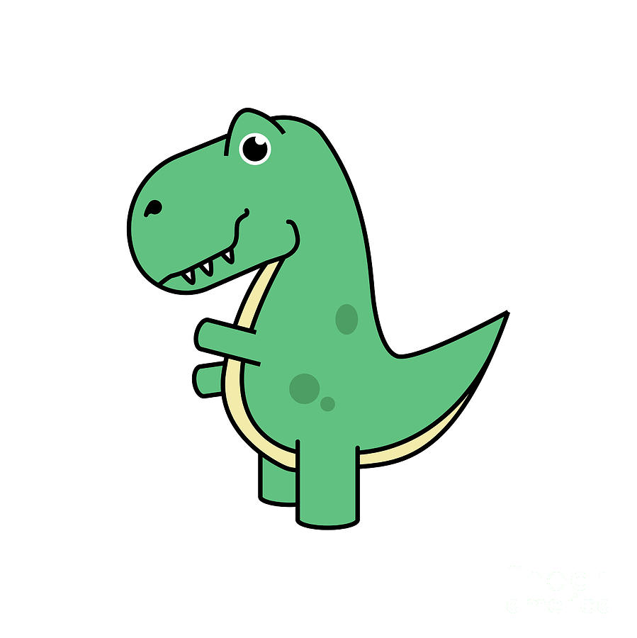 Kids Tyrannosaurus Dinosaur Cartoon Photograph by John Baumgartner ...