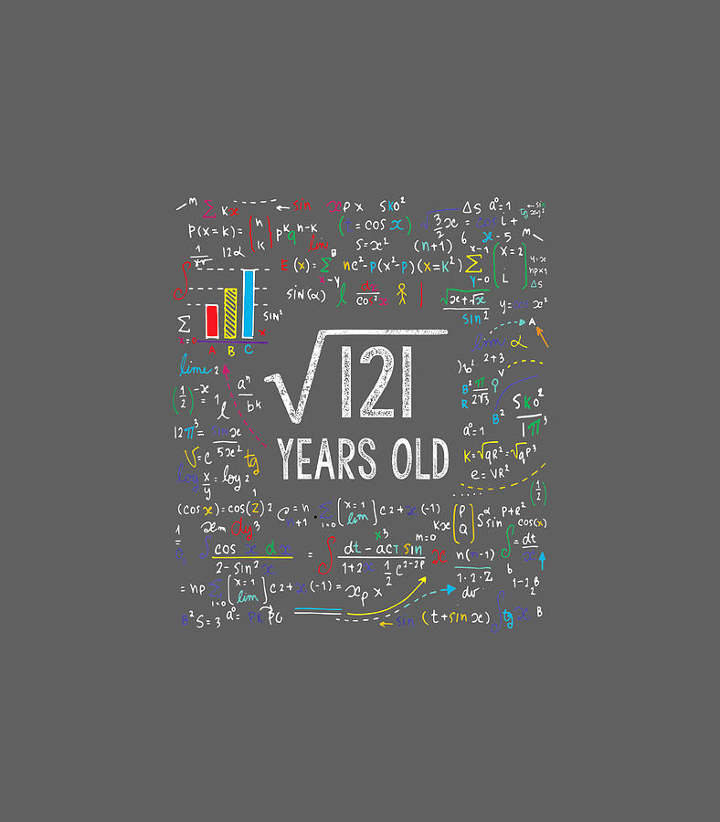 Kidsquare Root Of 121 11th Birthday 11 Year Old Math Bday Digital Art ...