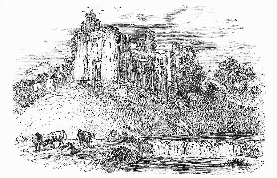 Castle Drawing - Kidwelly Castle by AM FineArtPrints