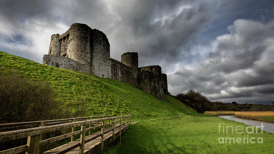 Castle Digital Art - Kidwelly Castle by Duncan Spence