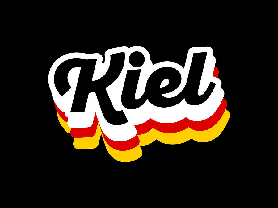 Kiel Germany Retro Typography Poster girl Painting by Patel Clark | Pixels