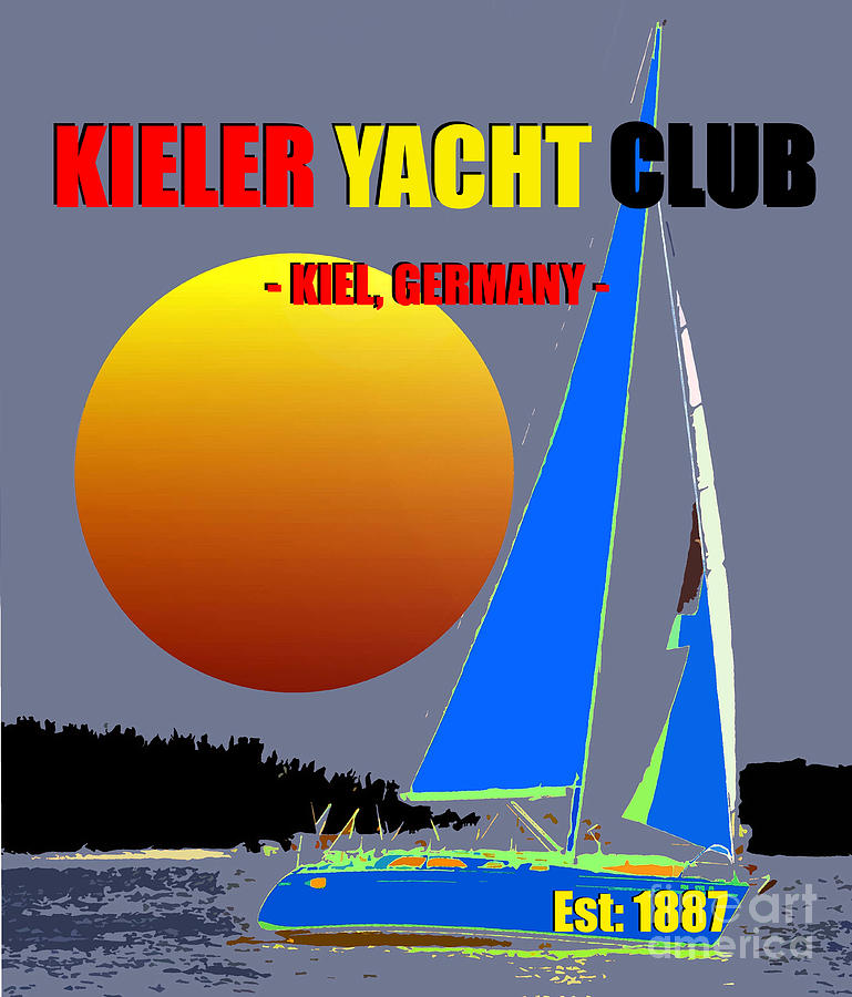 Kieler Yacht Club 1887 Mixed Media by David Lee Thompson
