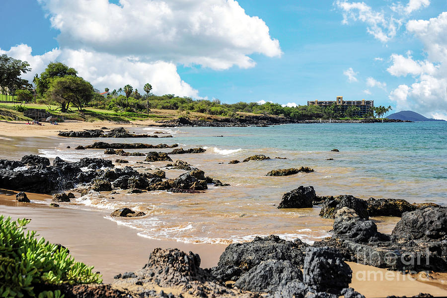 Kihei beach in front of a beautiful seaside park. Photograph by Gunther ...