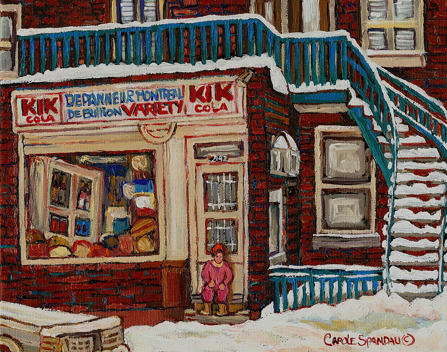 Kik Cola Cornerstore Painting by Carole Spandau