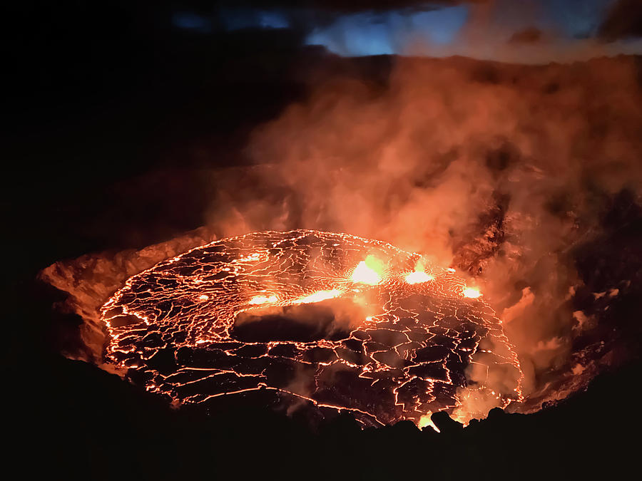 Nature Photograph - Kilauea summit eruption by B Carr