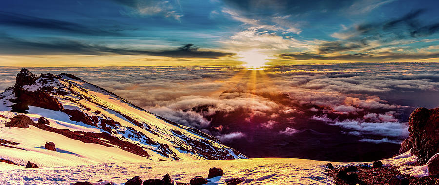 Kilimanjaro Summit Peak - Stella Point Sunrise Photograph by Shawn Everhart