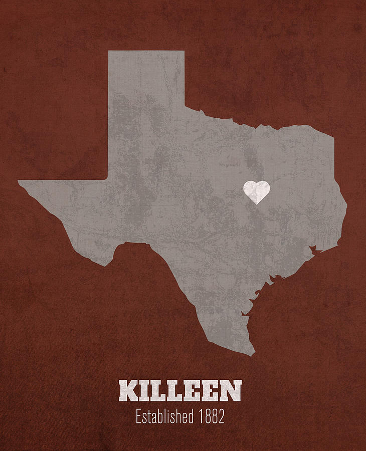 Killeen Texas City Map Founded 1882 Texas A And M University Color Palette Design Turnpike 