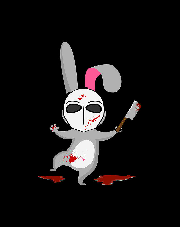 Killer Bunny Cute And Bloody Animal Digital Art by Luke Henry