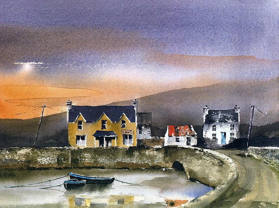 Killmackilloge Harbour, Kerry Painting by Val Byrne