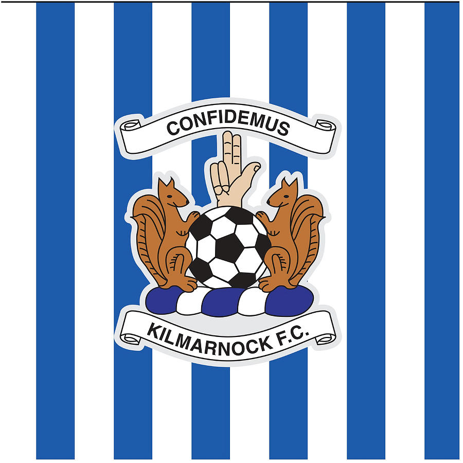 Kilmarnock football club logo Stripes Painting by Kennedy Chapman Pixels