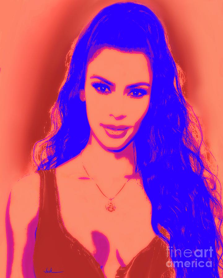West Painting - Kim Kardashian 2021 by Jack Bunds West Painting - Kim Kardashian 2021 by Jack Bunds