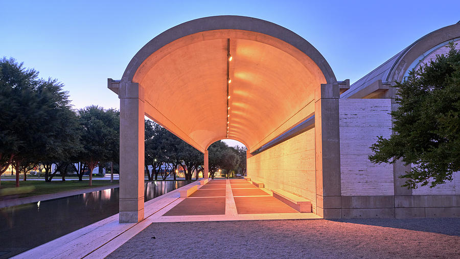 Kimbell Art Museum Night Arch Photograph by Rospotte Photography - Fine ...