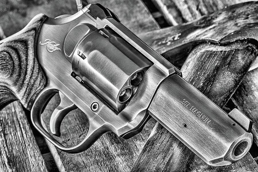 Kimber 357 Magnum Black and White Photograph by JC Findley