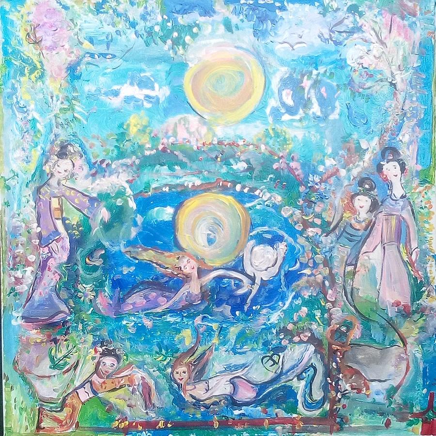 Kimonos and Mermaids Painting by Judith Desrosiers