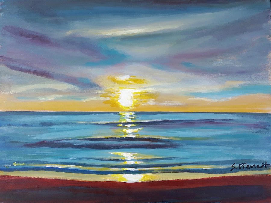 Kincardine Sunset III Painting by Sheila Diemert