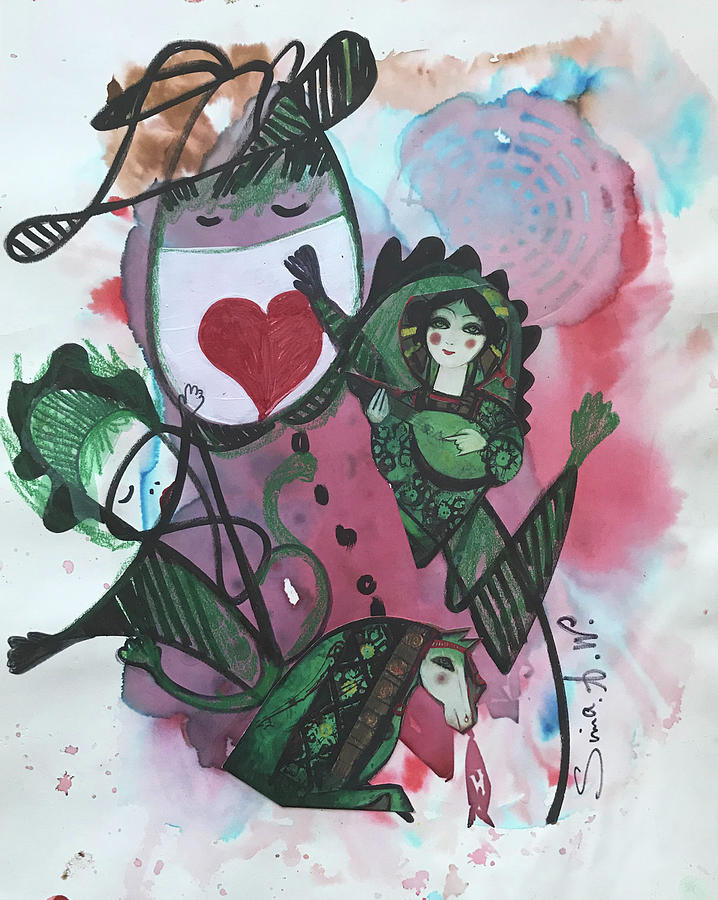 Kind Heart Mixed Media by Sima Amid Wewetzer