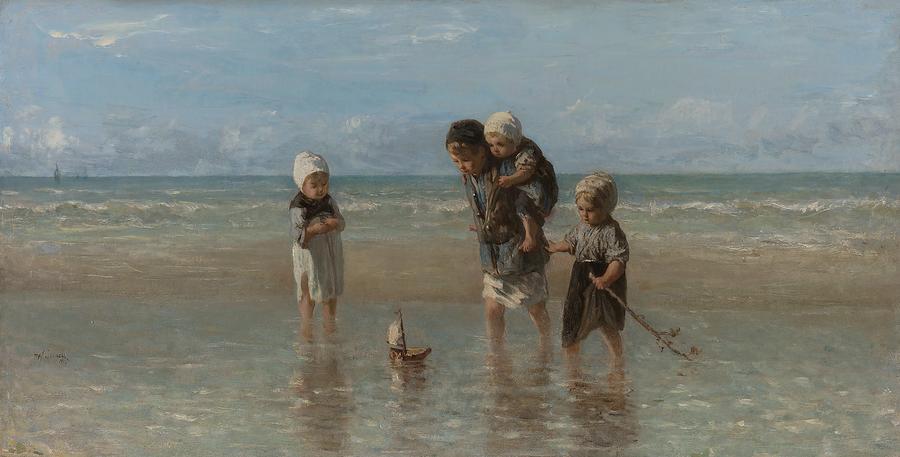Kinderen der zee - Jozef Israels Digital Art by Samuel HUYNH