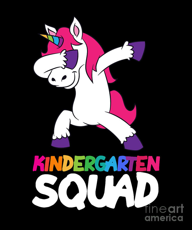 Kindergarten Squad Back To School 1st Day Of School Unicorn Digital Art ...